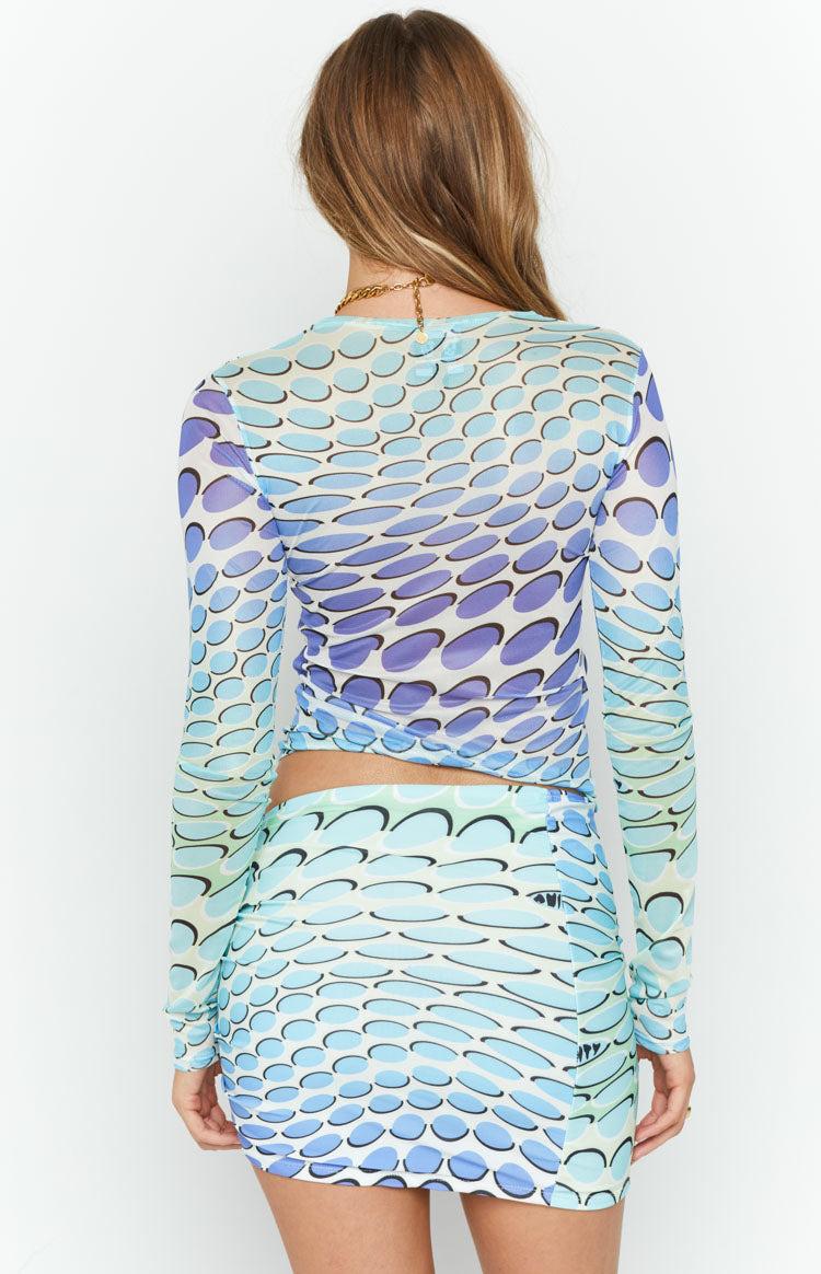 OMIGHTY The Warp Mini Skirt Blue Gradient Product Image