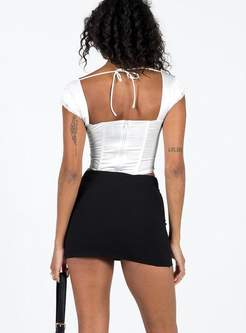 Karley Low Waist Mini Skirt Black Product Image