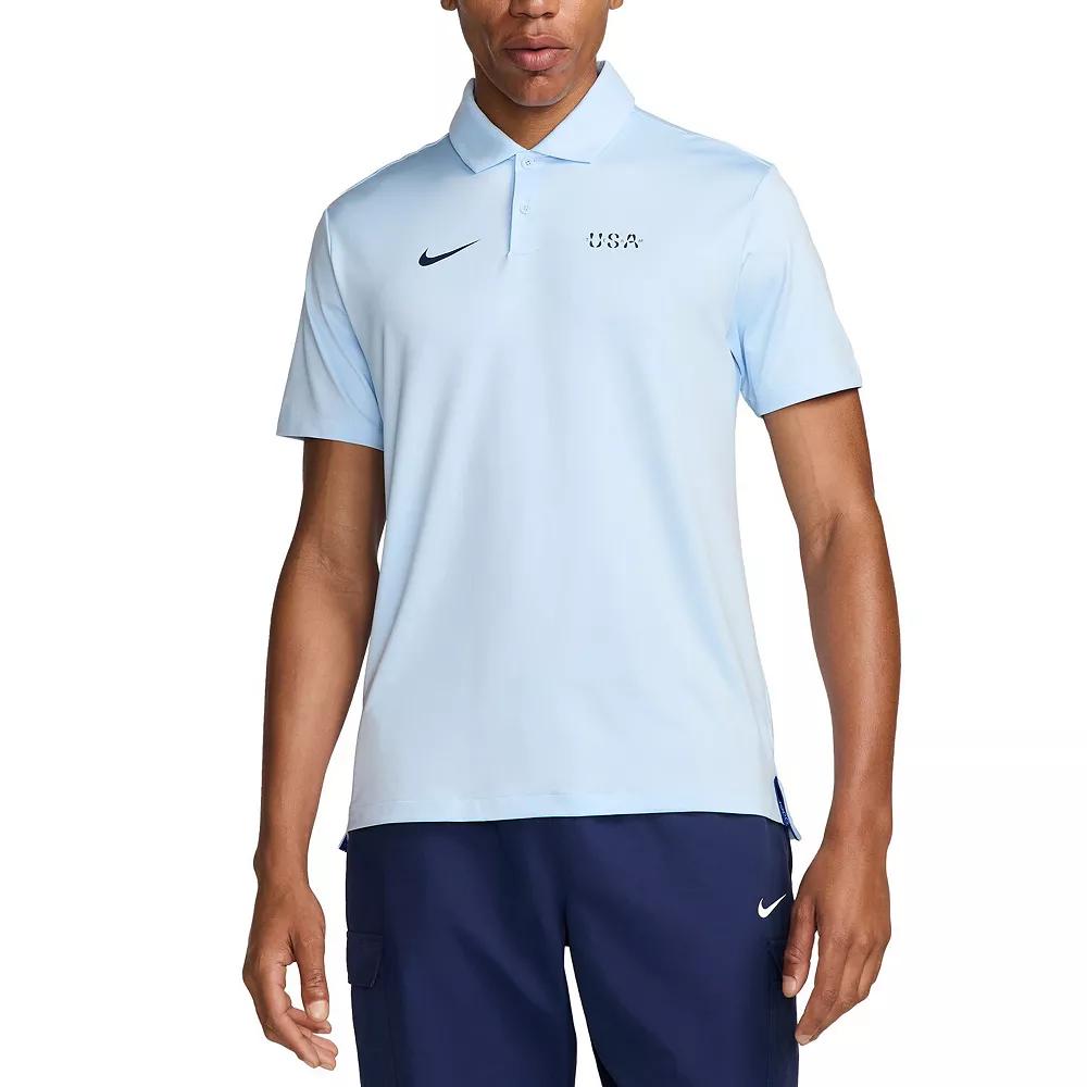 Men's Nike Light Blue Team USA Tour Performance Polo,  Product Image