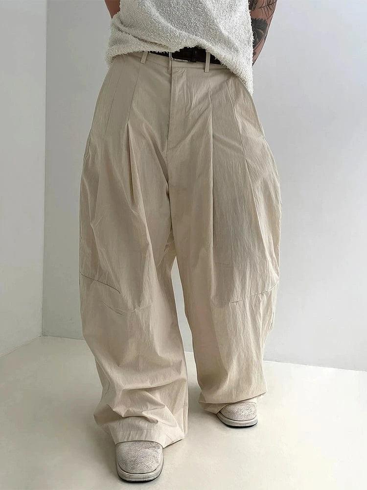 RT No. 19029 PLEATED BAGGY STRAIGHT PANTS Product Image