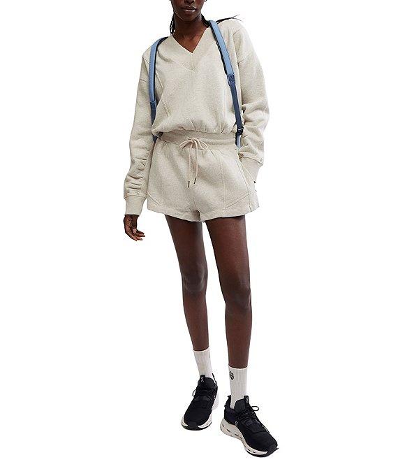 FP Movement Intercept V-Neckline Long Sleeve Drawstring Waist Romper Product Image