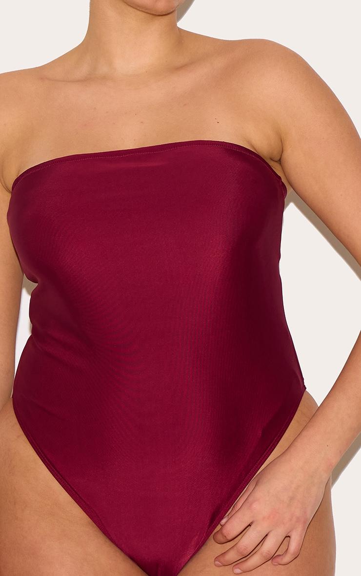 Plus Berry Strapless Swimsuit Product Image