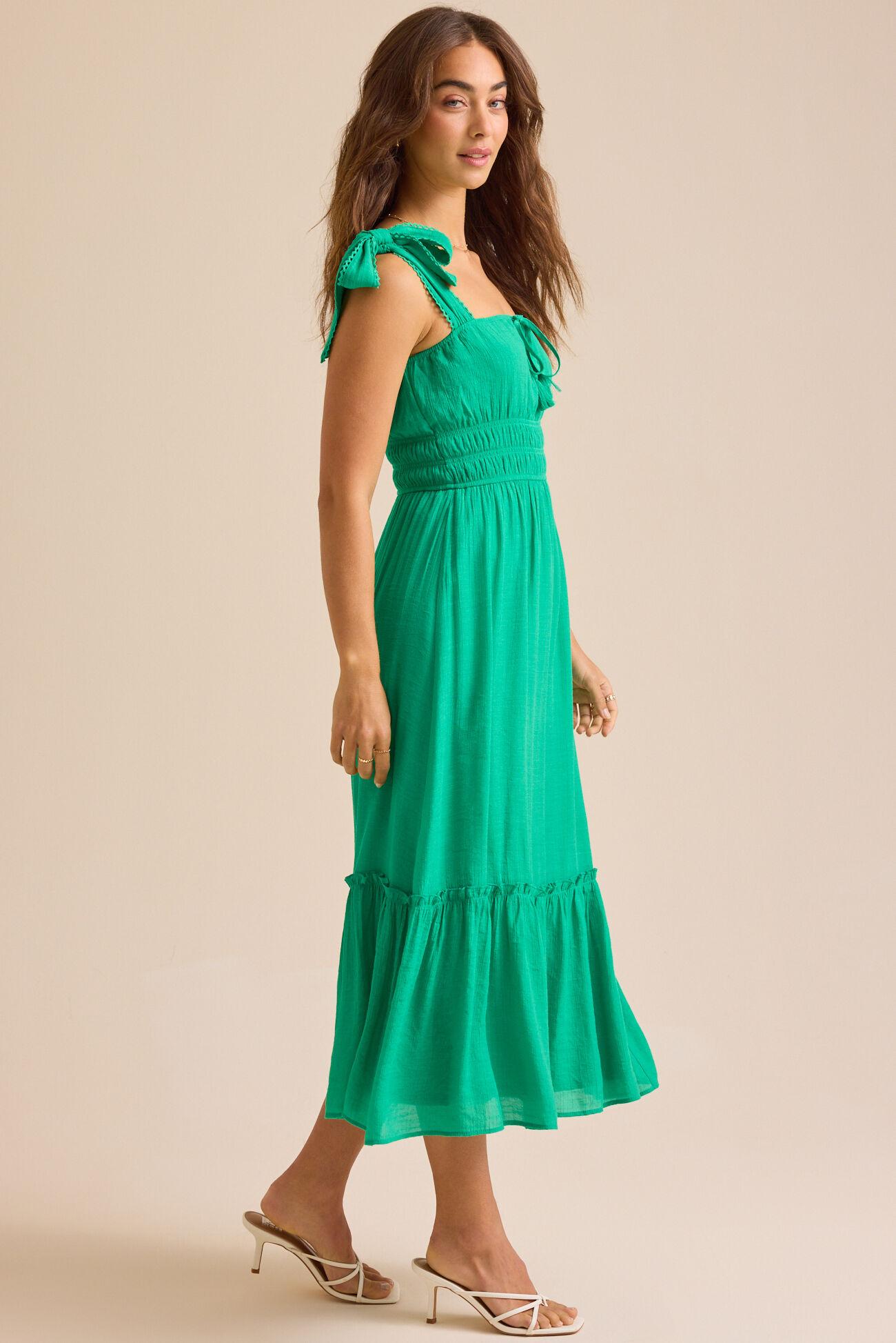 Jaida Tiered Midi Dress Product Image
