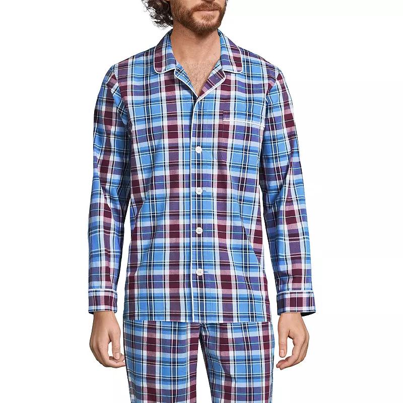 Men's Lands' End Broadcloth Pajama Sleep Shirt,  Product Image