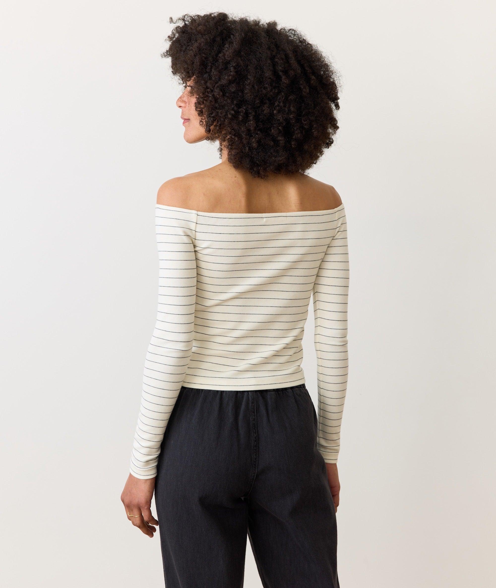 Lexi Rib Sun-In Off the Shoulder Top Product Image
