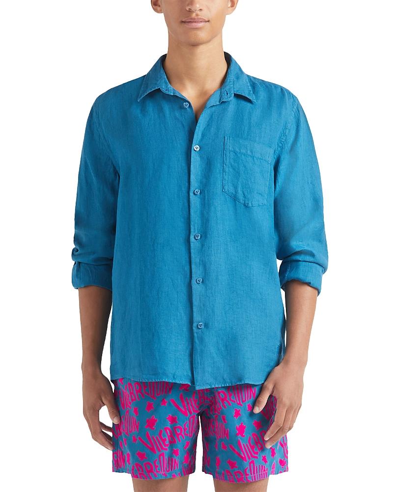 Vilebrequin Men's Solid Linen Shirt Product Image