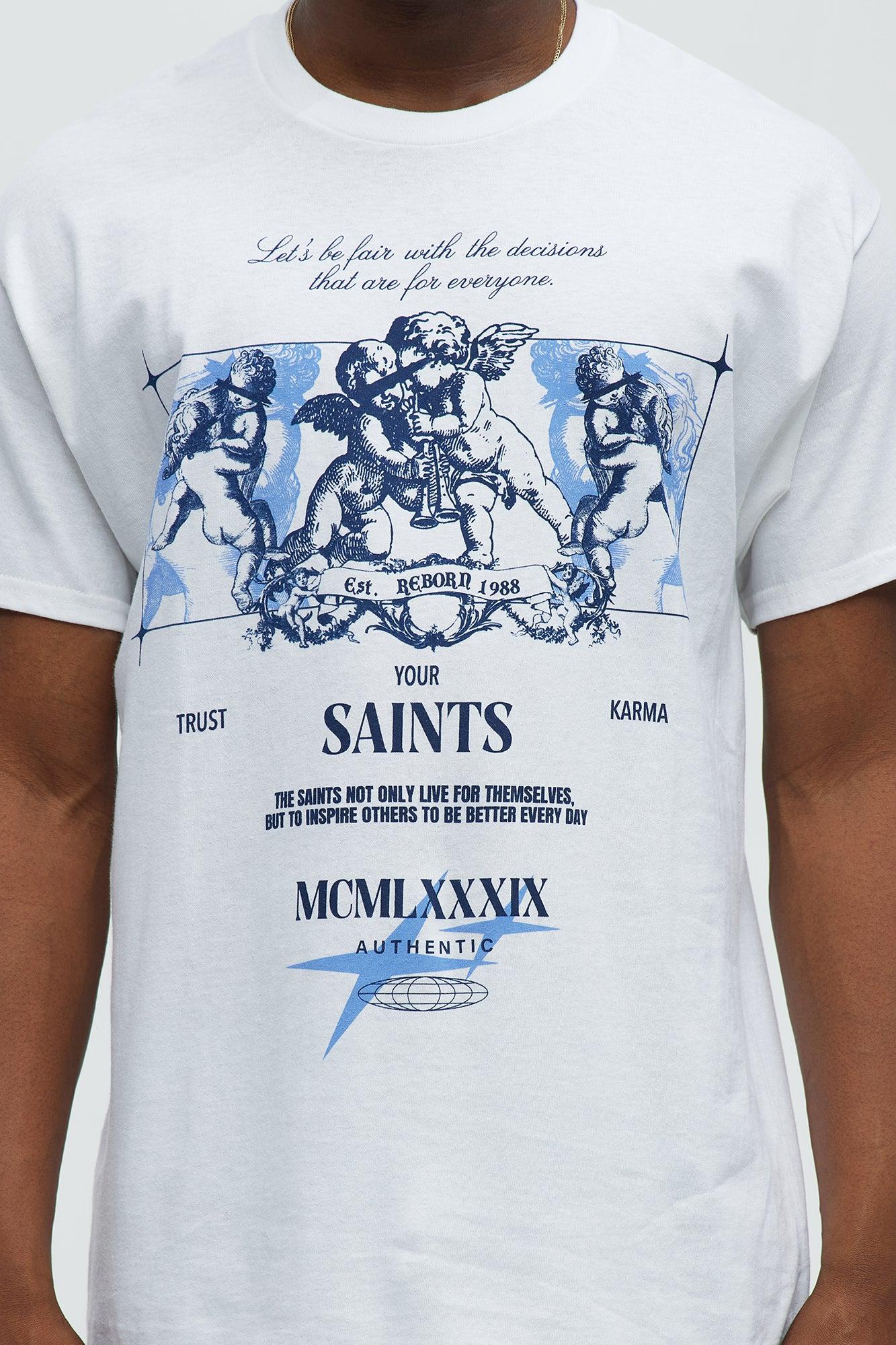 Celestial Saints Short Sleeve Tee - White Male Product Image
