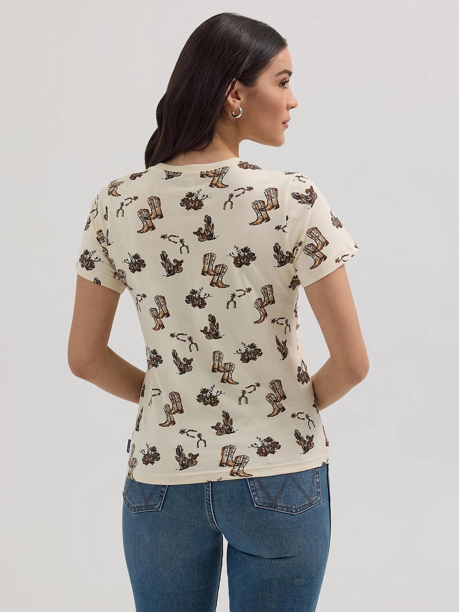 Women's Wrangler Jacquard Allover Print Slim Tee | Women's TOPS | Wrangler® Product Image