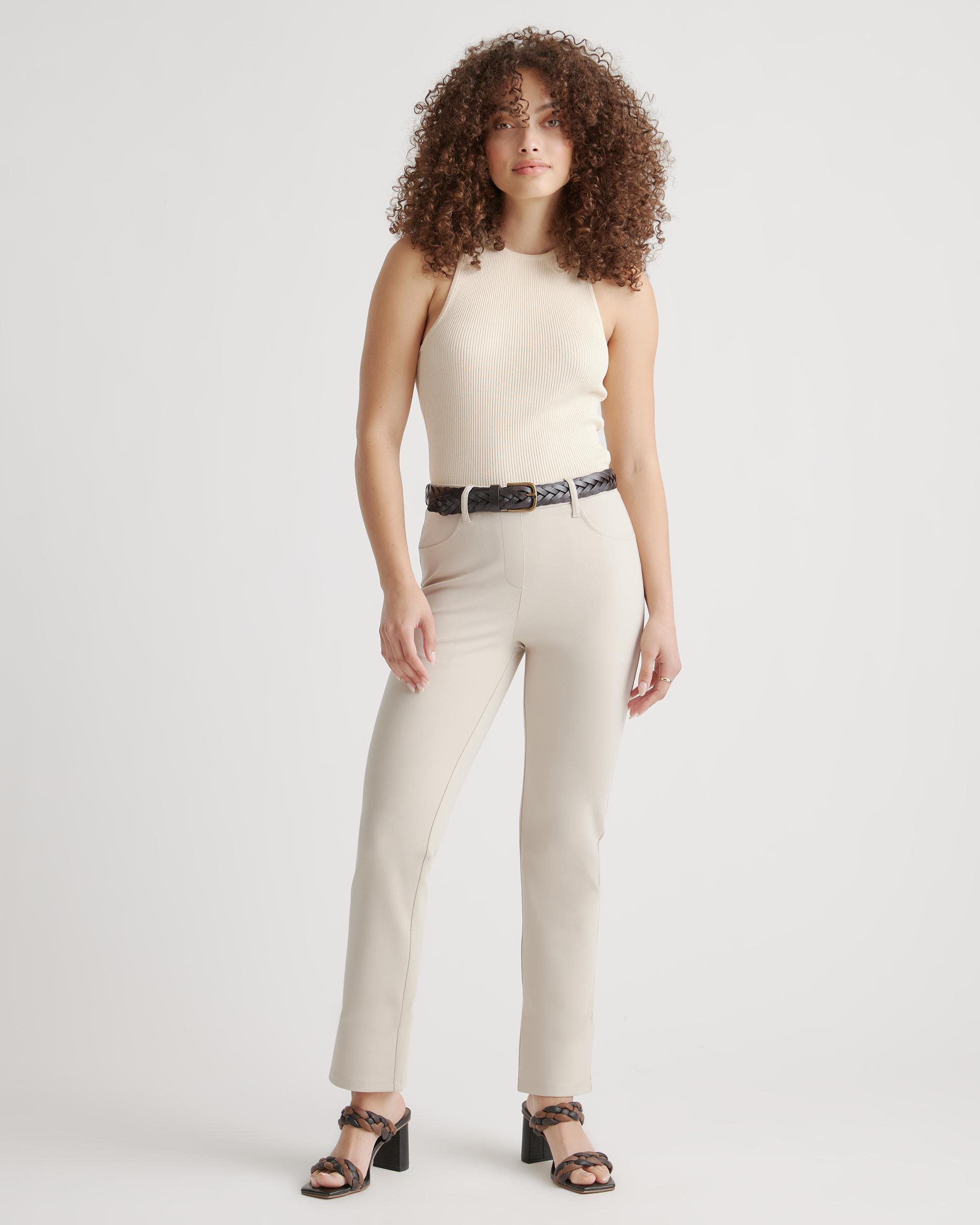 Quince | Women's Ultra-Stretch Ponte Straight Leg 4-Pocket Pants Size XL, Rayon Product Image