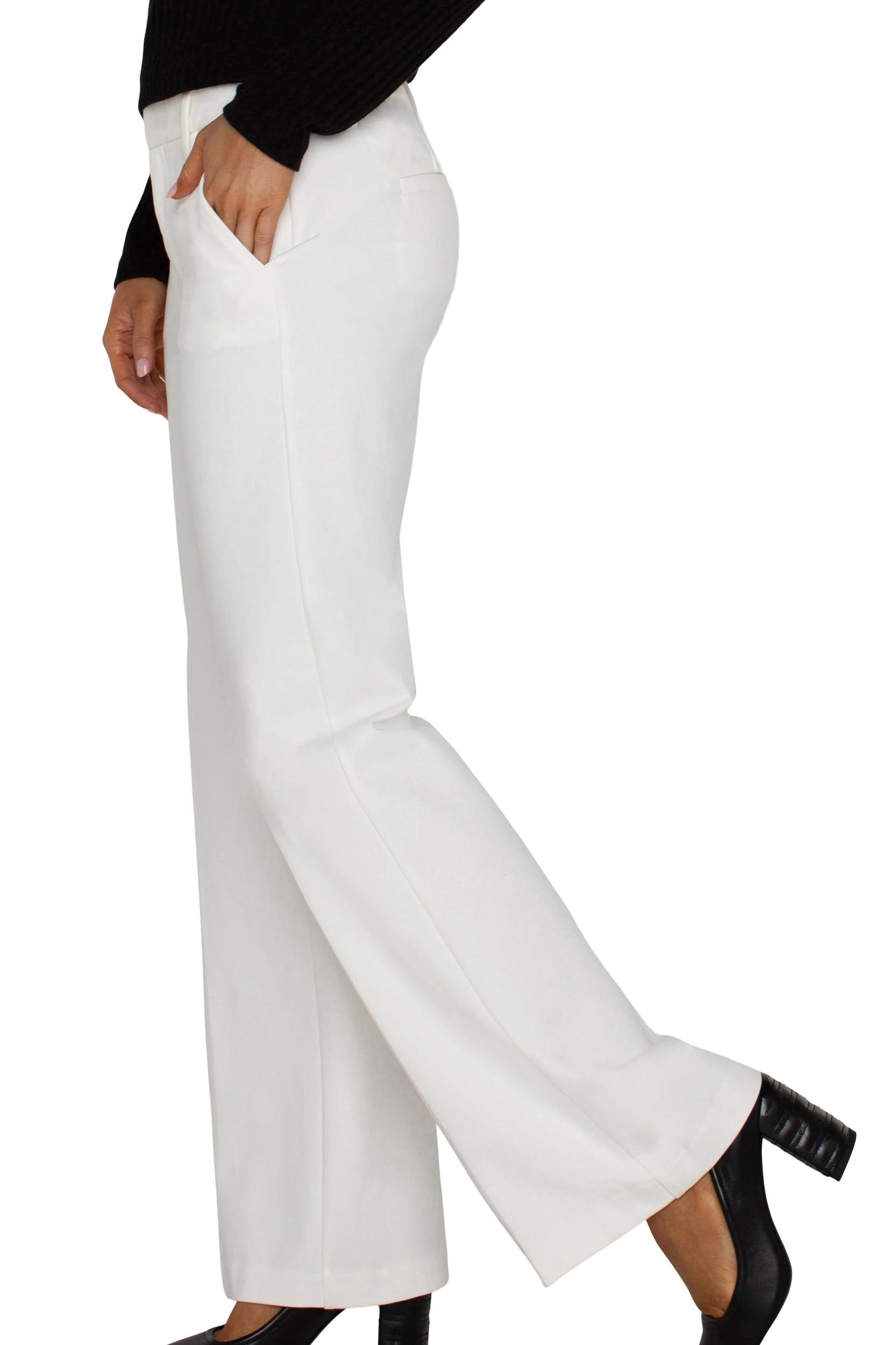 Kelsey Wide Leg Trouser- Vintage White Product Image