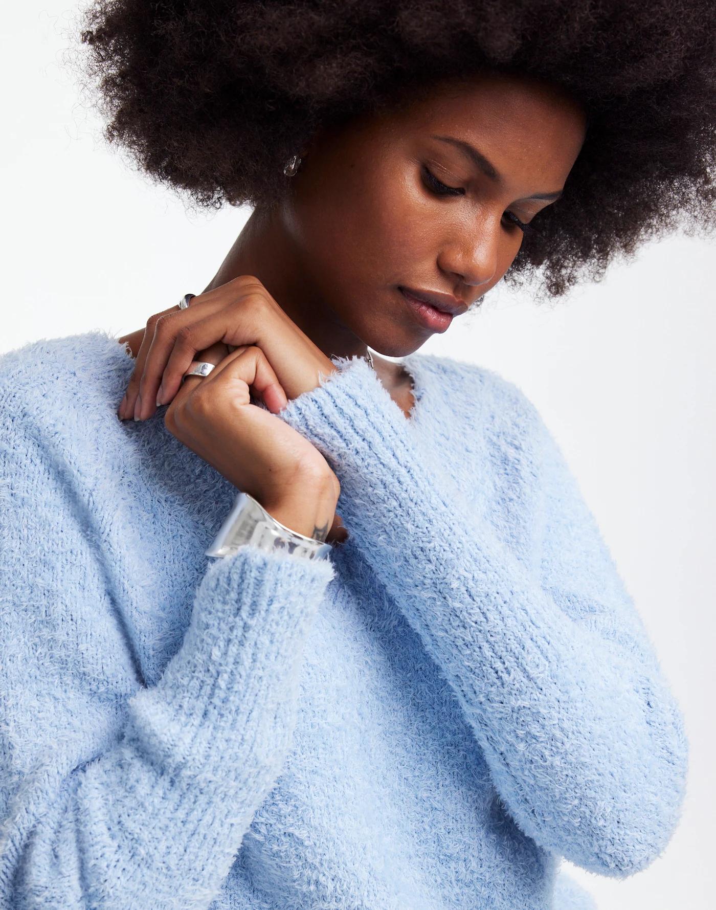 Double V-Neck Sweater Product Image