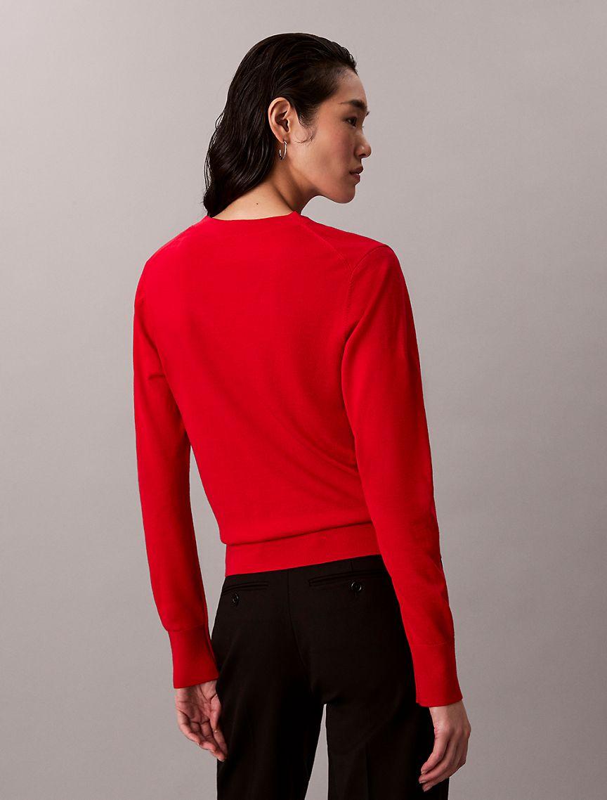 Merino Wool V-Neck Sweater Product Image