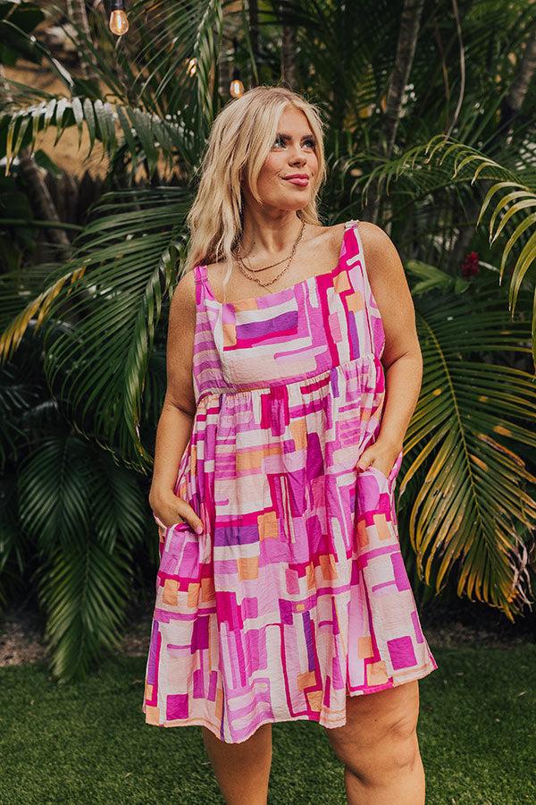 Feeling Butterflies Romper in Hot Pink Curves Product Image