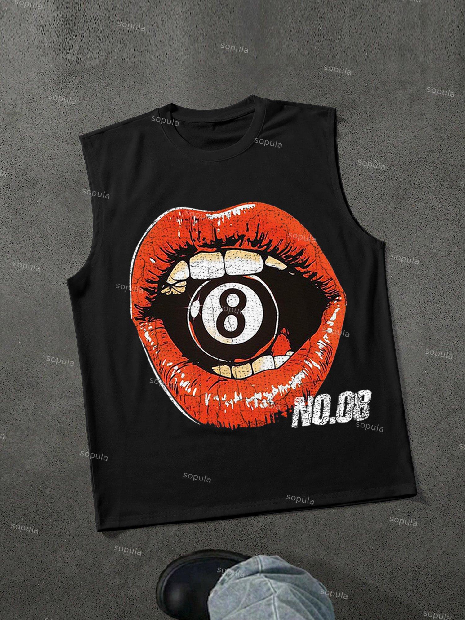 Lips Graphic No.08 Ball Print Tank Top Product Image