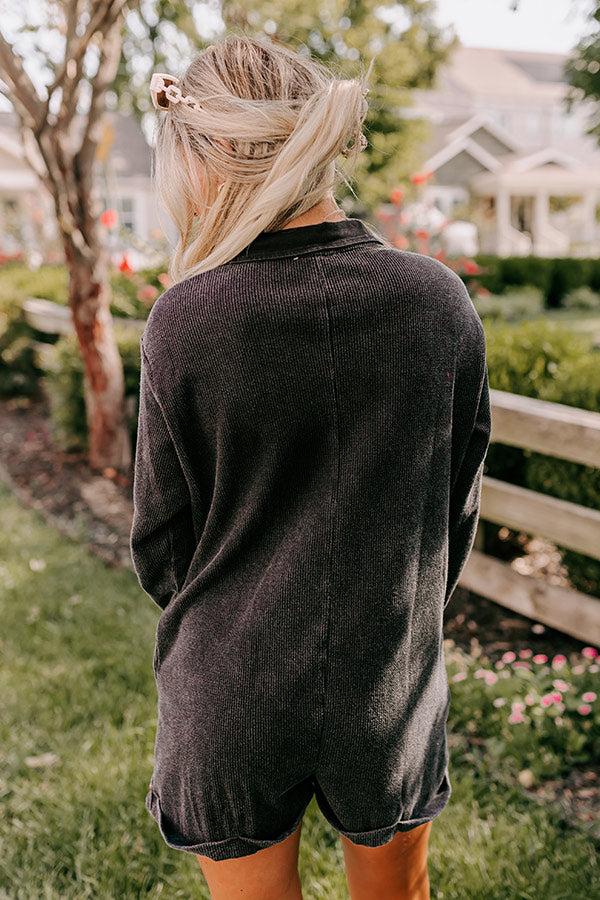 Sweet Charmer Waffle Knit Romper Product Image