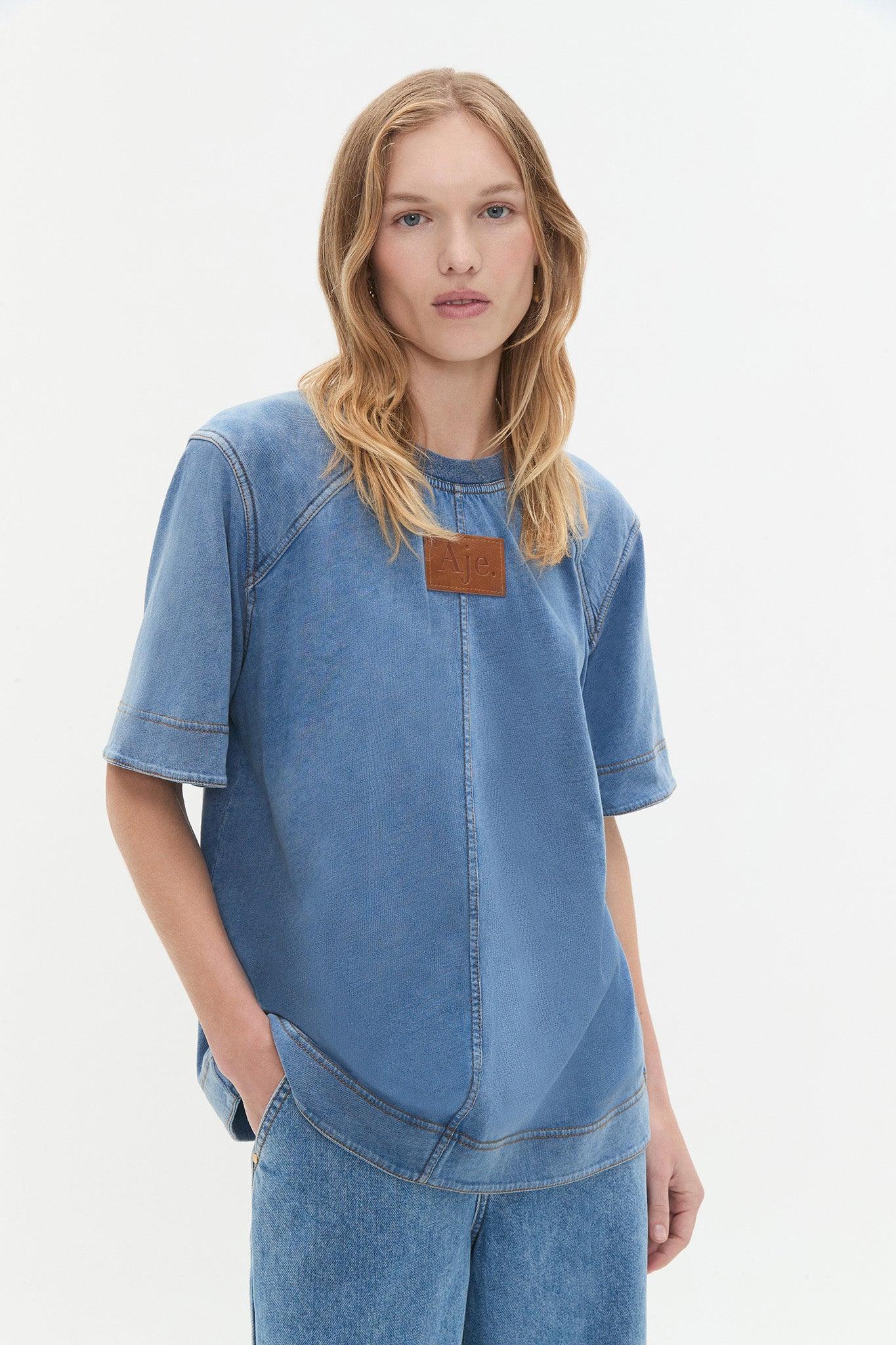 Remi Denim Wash Tee Product Image
