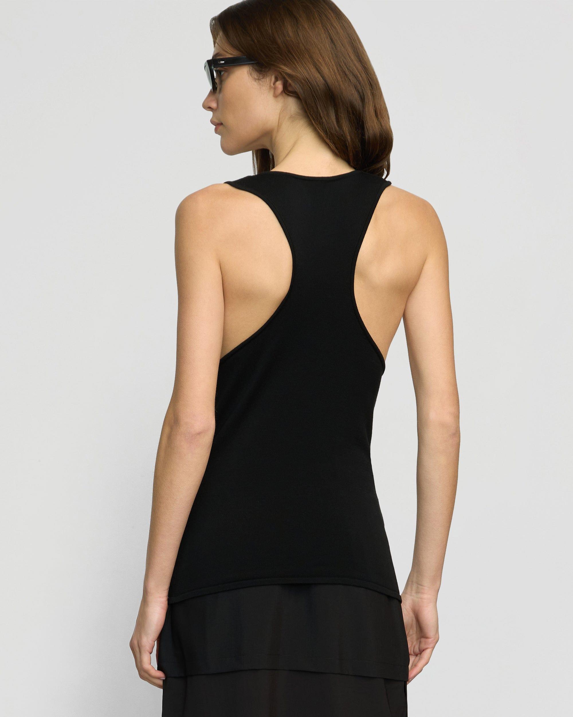 Valerie Cowl-Neck Racerback Knit Top Product Image