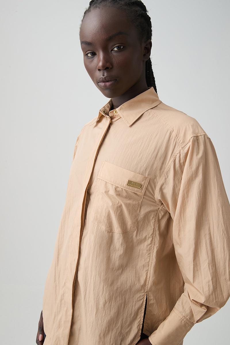 Side Split Windbreaker Shirt 406 Product Image