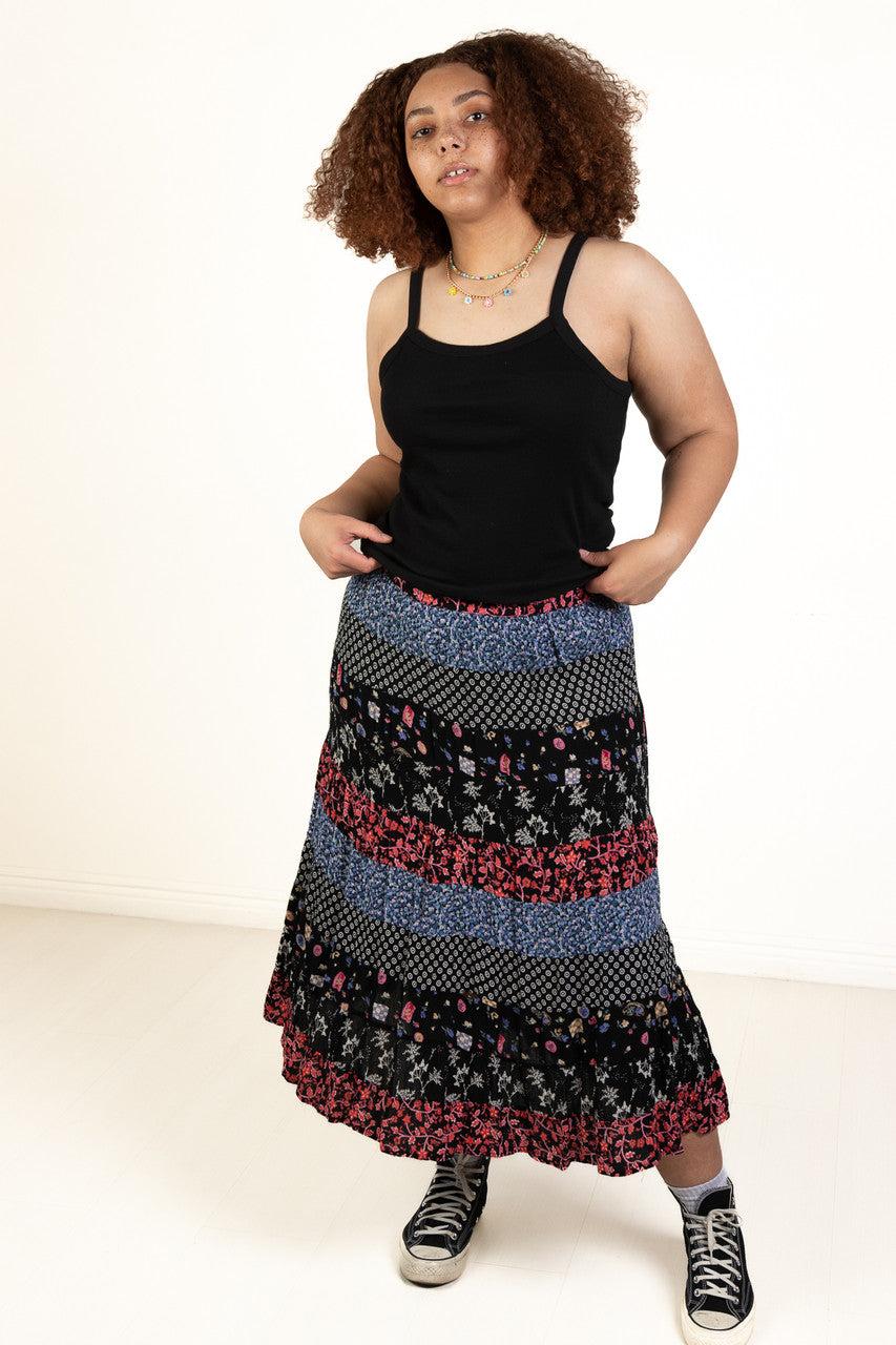 Extended Sizes Black Ribbed Tank Product Image