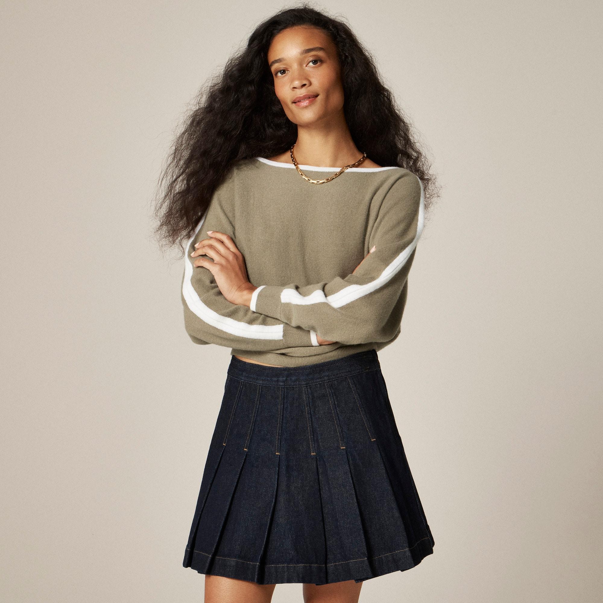 Cashmere contrast-stripe sweater Product Image