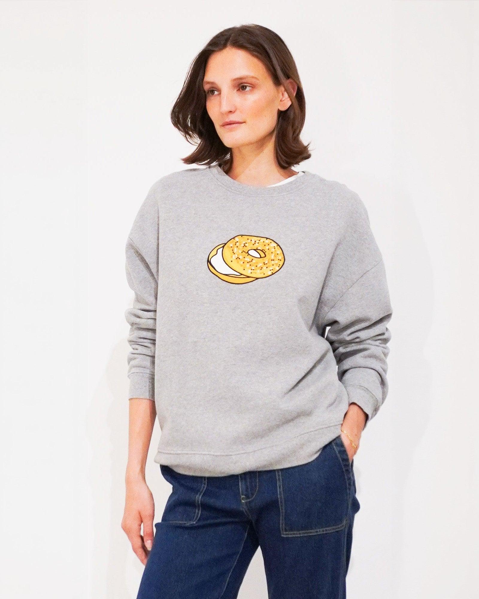 The Oversized Bagel Sweatshirt - Heather Grey Female Product Image