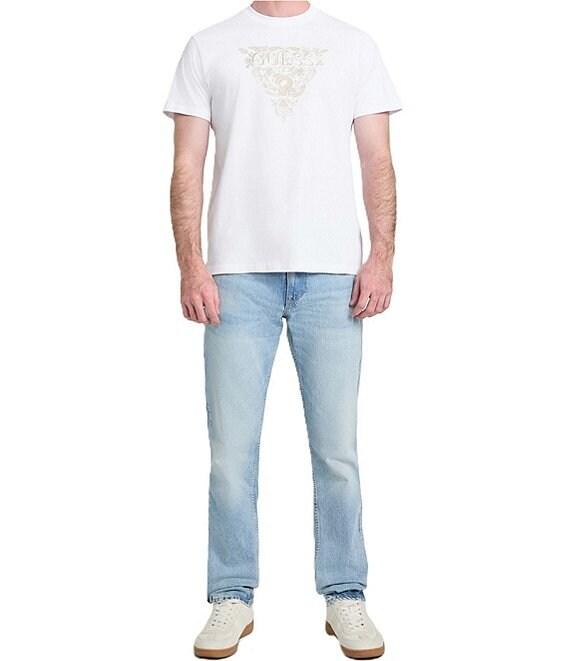 Guess Flower Embroidered Short Sleeve T-Shirt Product Image