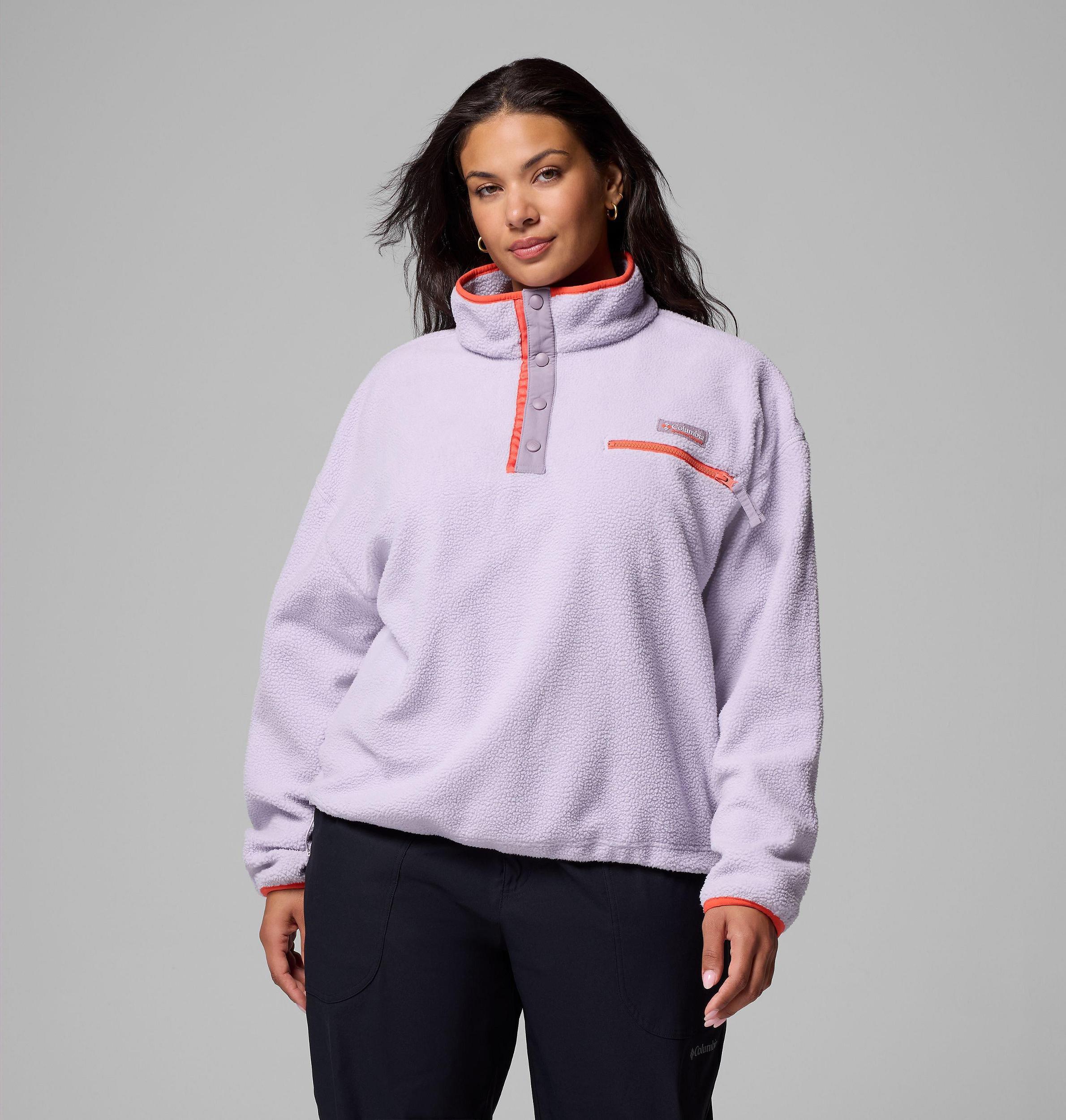 Columbia Womens Helvetia II Cropped Half Snap Fleece Pullover - Plus Size- Product Image