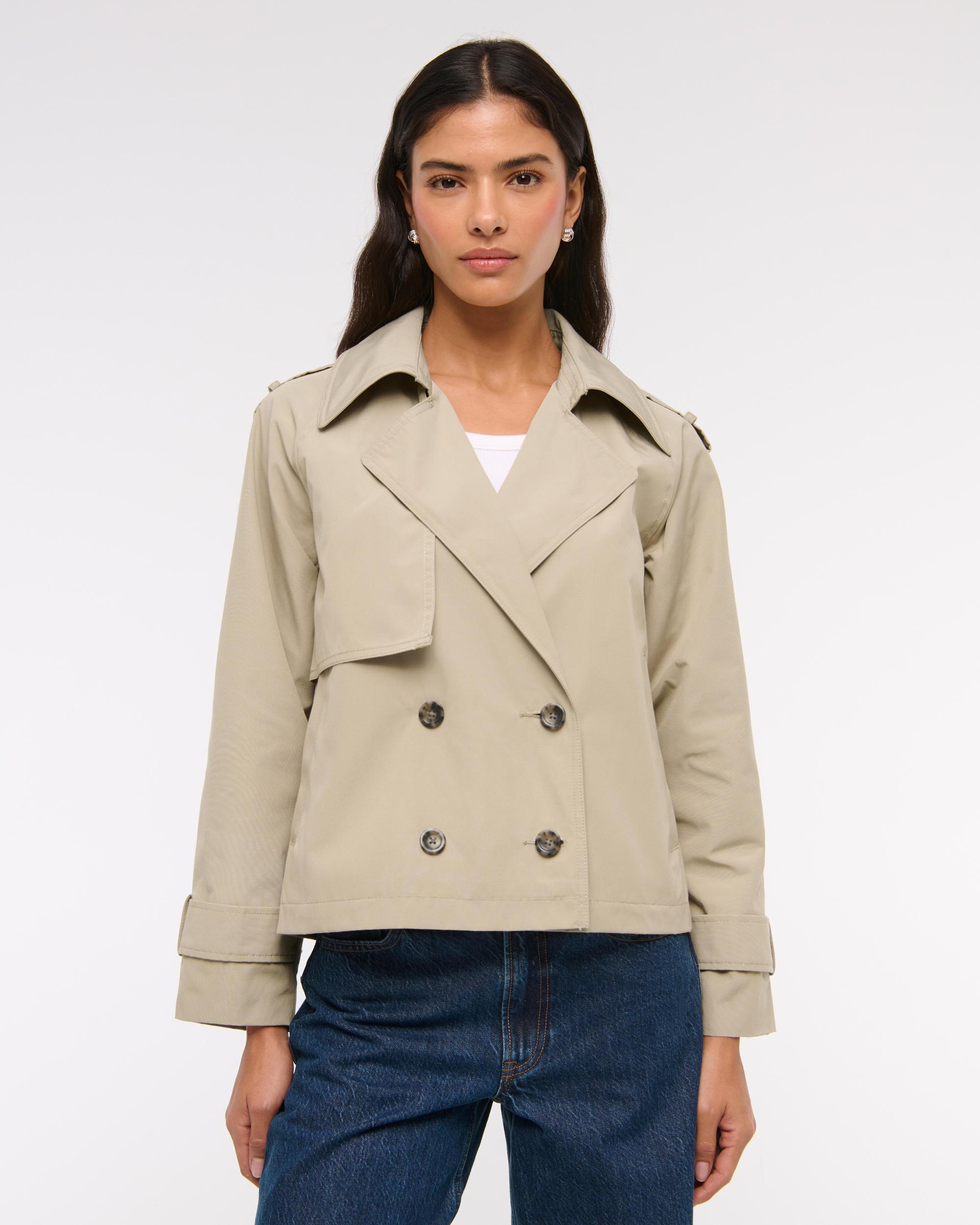 Relaxed Short Trench Coat Product Image