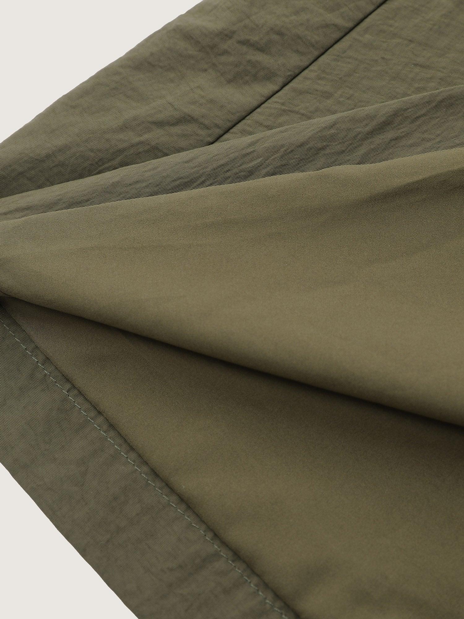 Drawstring Waist Pockets Hooded Coat Female Product Image