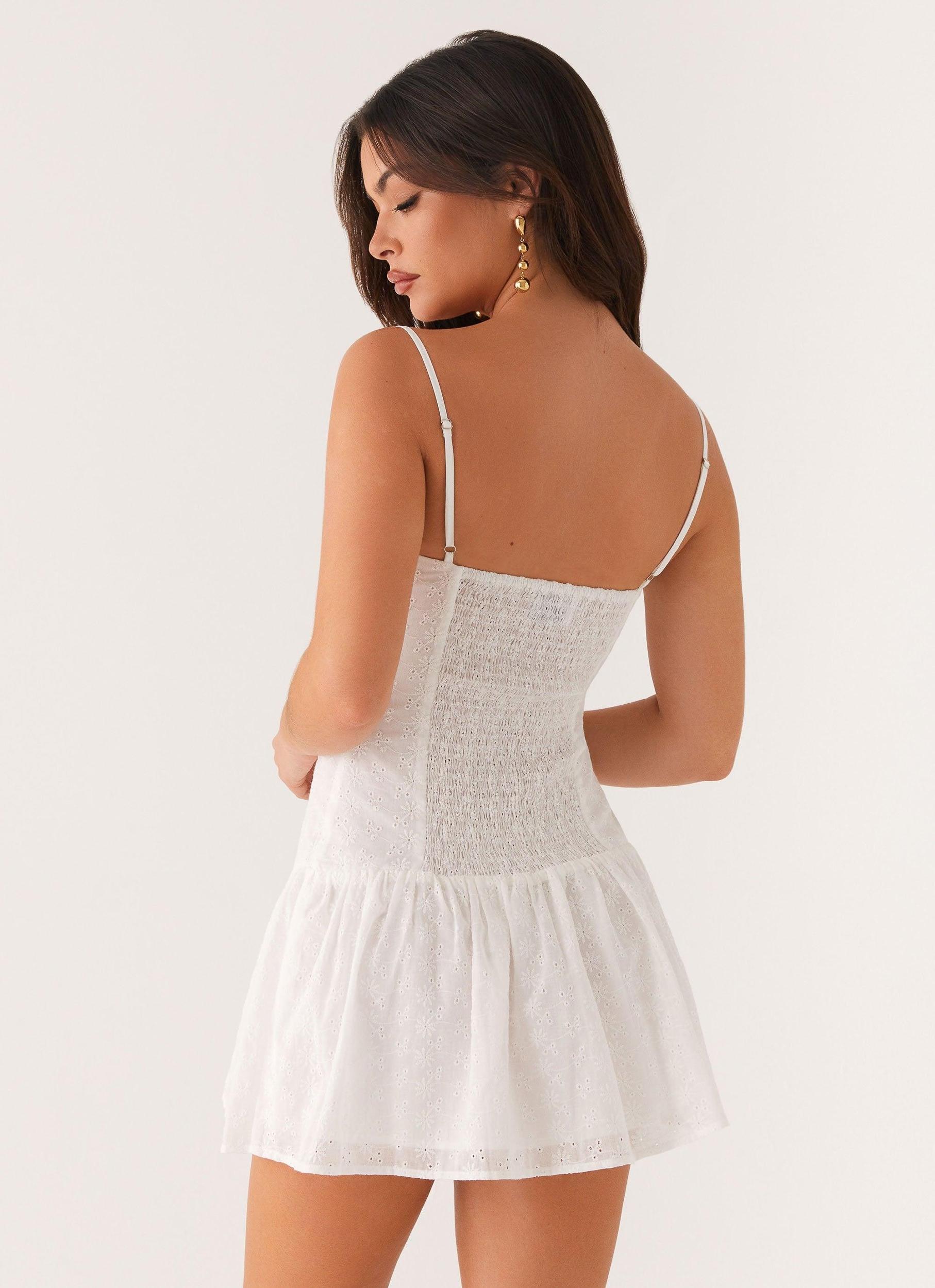 Palm Springs Mini Dress - White Product Image
