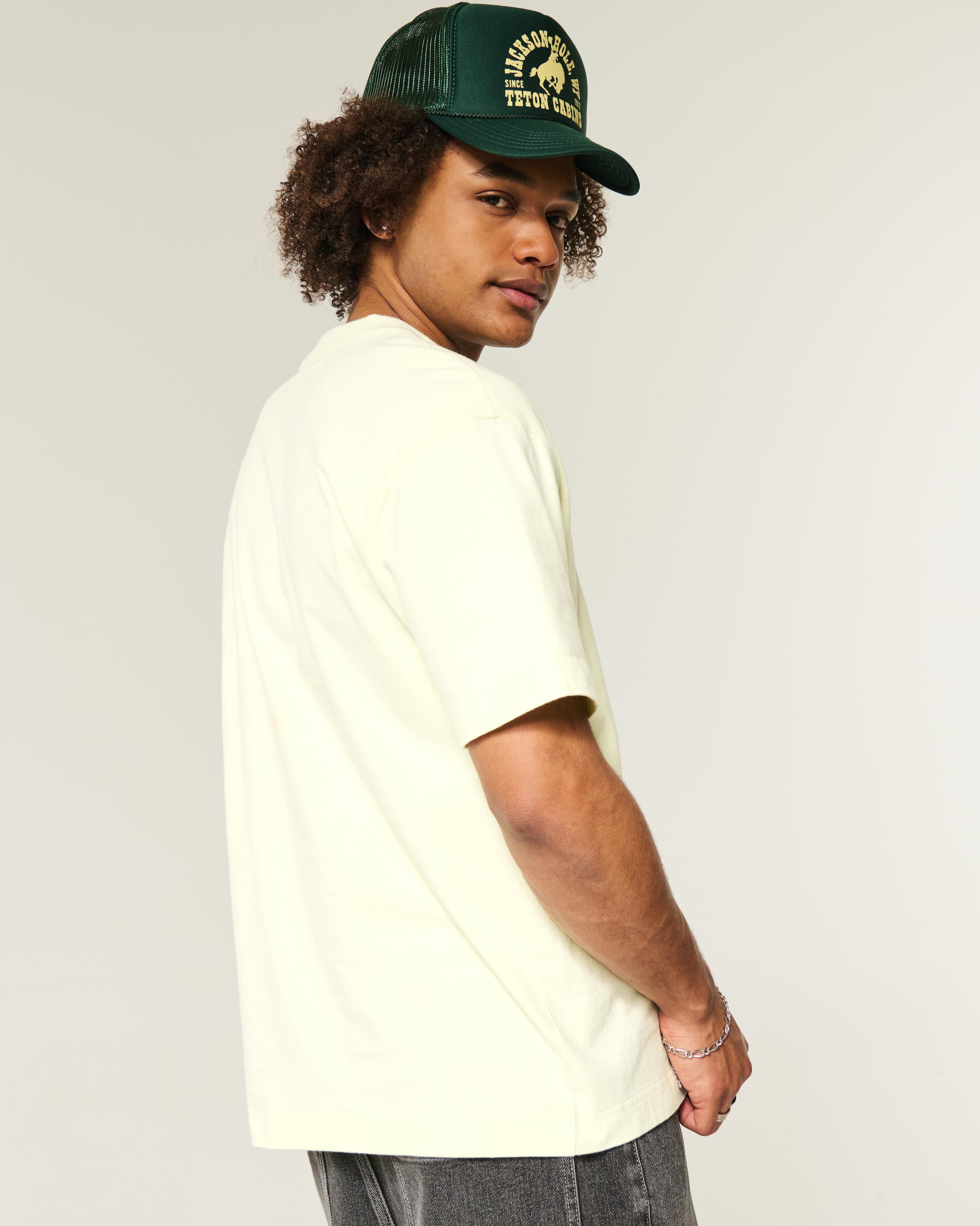 Boxy Heavyweight Camo Crew T-Shirt Product Image