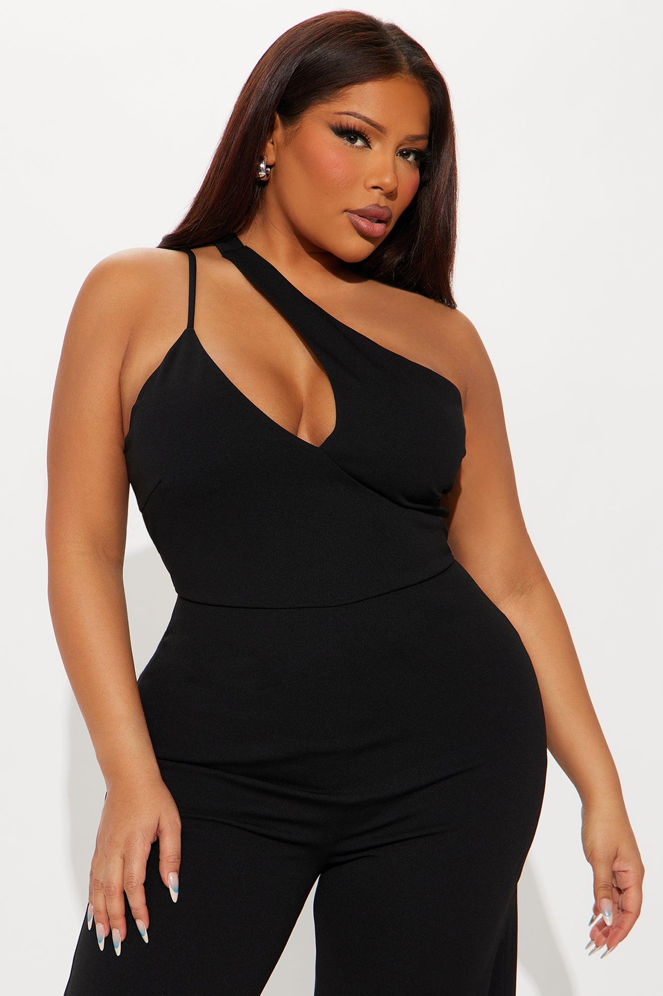 Too Appealing One Shoulder Jumpsuit - Black Product Image