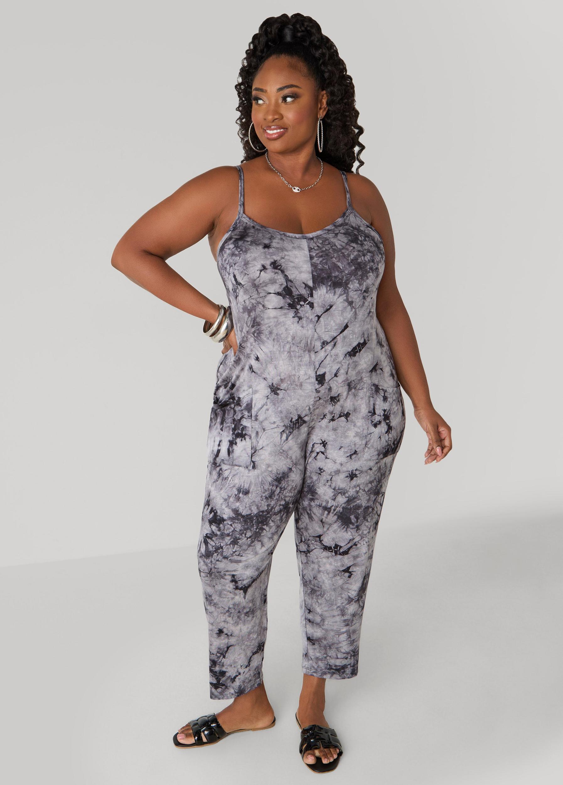 Plus Size Tie Dyed Jersey Jumpsuit Ashley Stewart Product Image