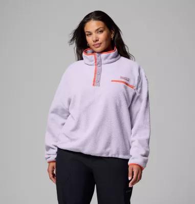 Columbia Womens Helvetia II Cropped Half Snap Fleece Pullover - Plus Size- Product Image