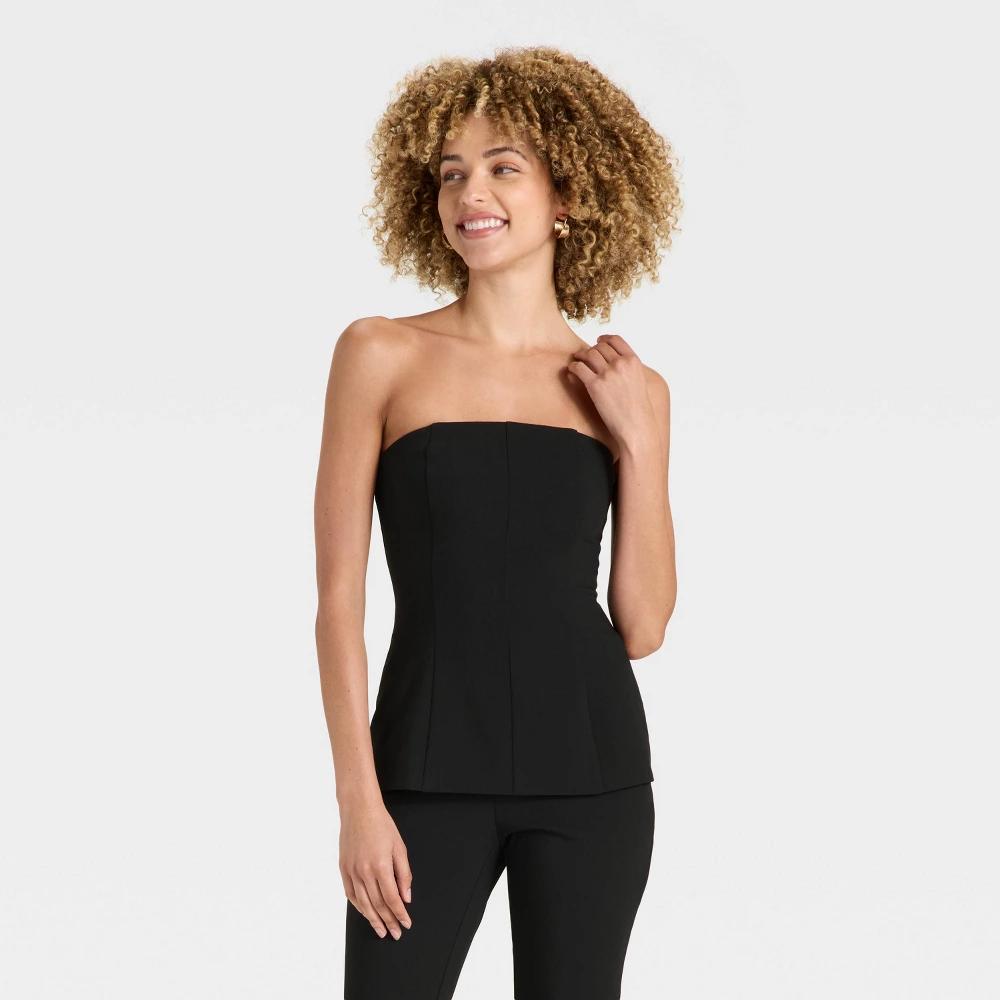 Women's Fitted Tube Top - A New Day™ Black 3X Product Image
