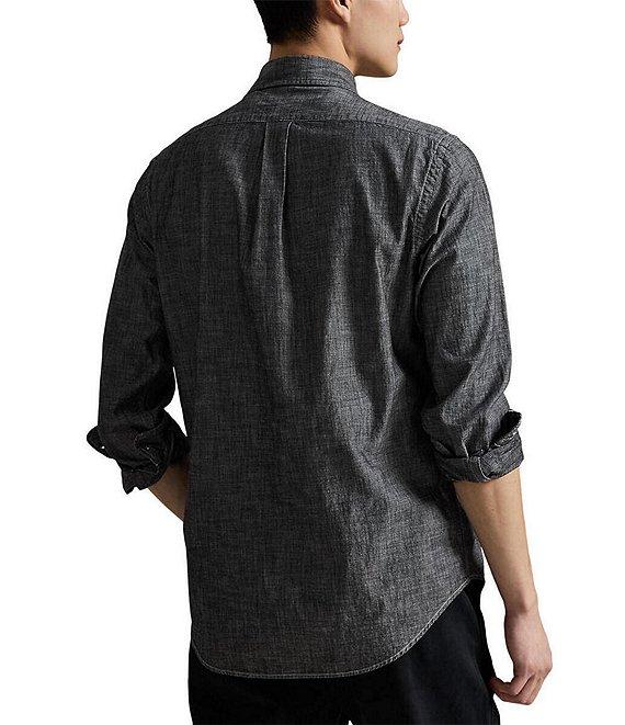 Polo Ralph Lauren Classic-Fit Button-Front Solid Chambray Shirt Product Image