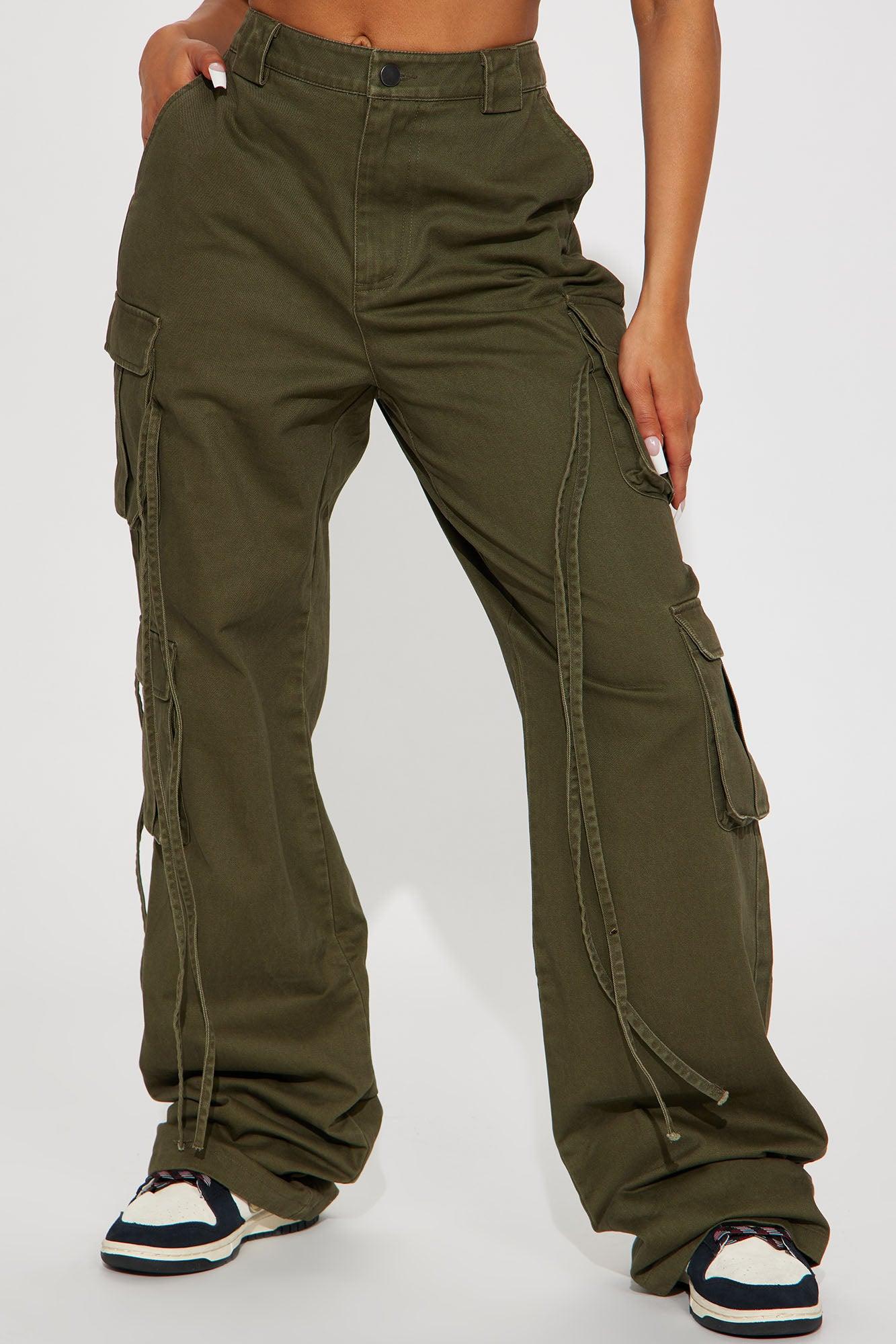 Tall Golden Hour Wide Leg Cargo Pant - Olive Product Image
