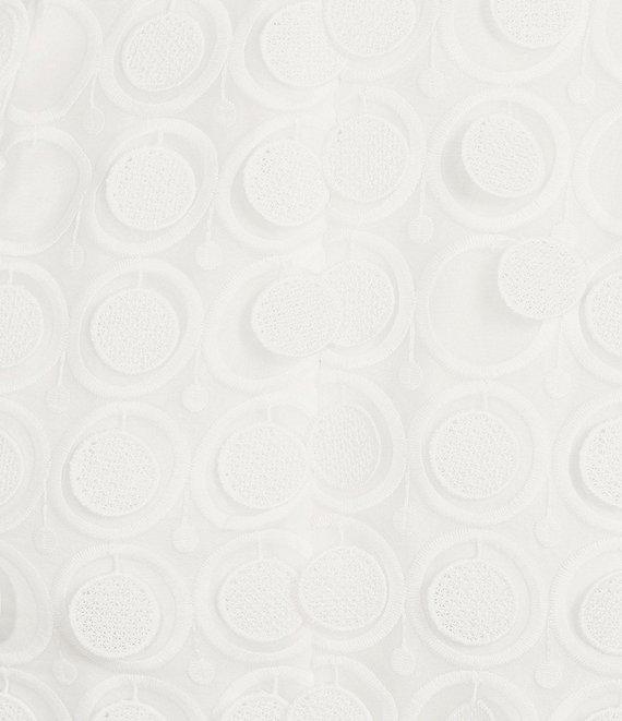 Trina Turk Dita Embroidered Dot Midi Pencil Skirt Product Image