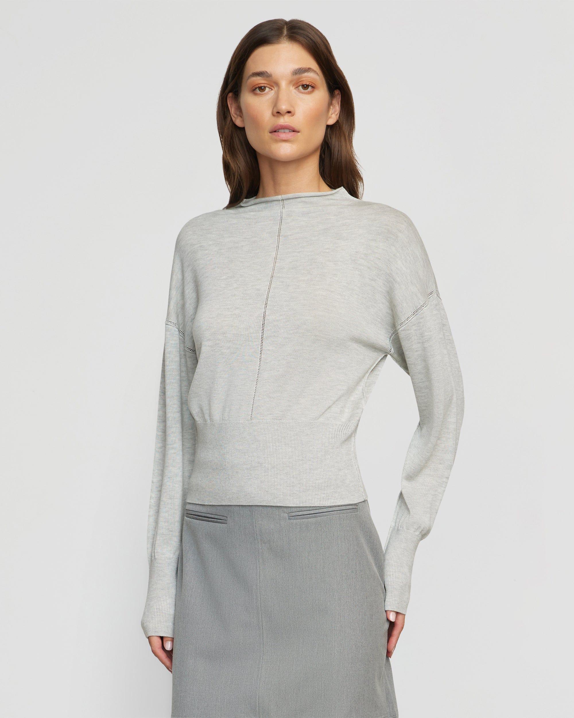 Jillian Pointelle Tencel-Wool Sweater Product Image