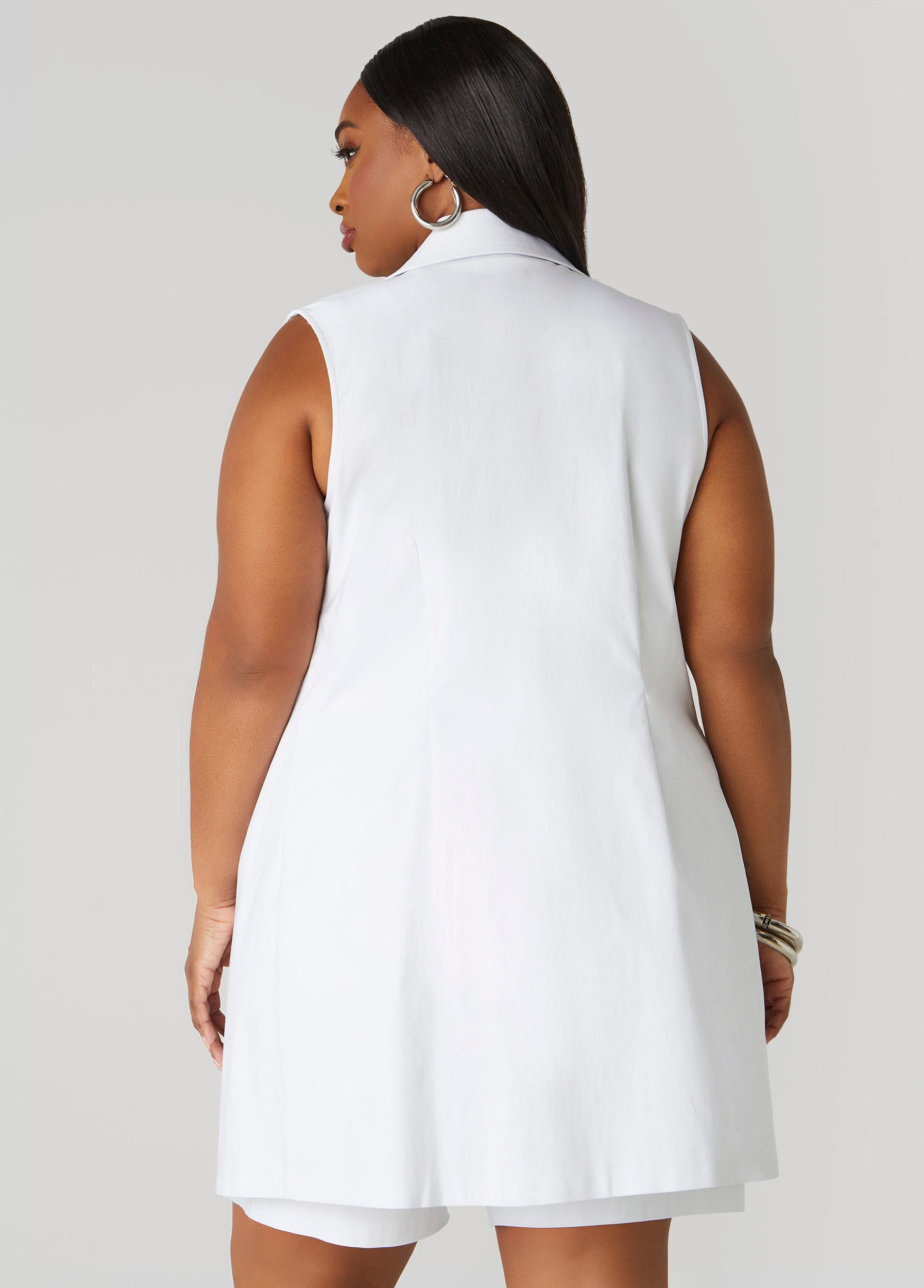 Plus Size Button Embellished Shorts Ashley Stewart Product Image