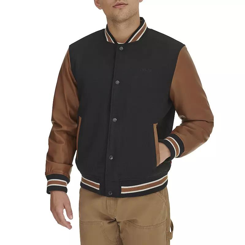 Men's Levi's® Mixed Media Letterman Bomber Jacket,  Product Image