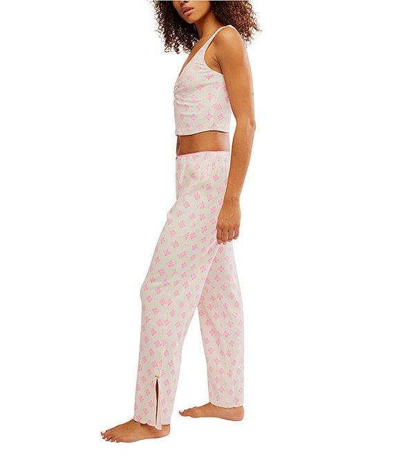 Free People Fresh In Love Ditsy Floral Pointelle Knit Coordinating Lounge Set Product Image
