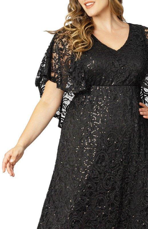 Celestial Cape Sleeve Gown - Plus Product Image