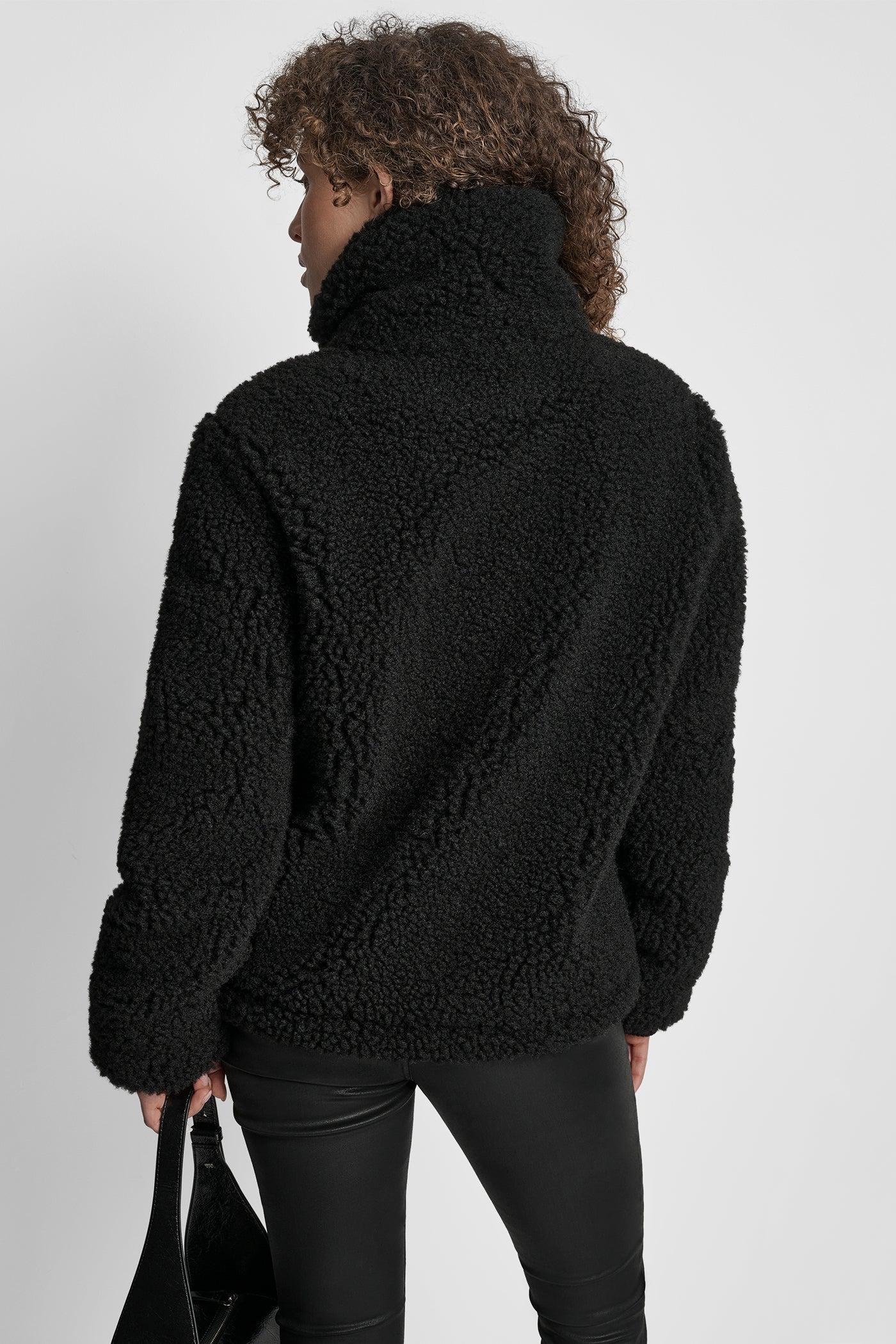 ZIP SHERPA JACKET WITH BUCKLE COLLAR Product Image