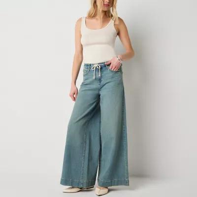 a.n.a - Tall Womens Low Rise Wide Leg Jean Product Image