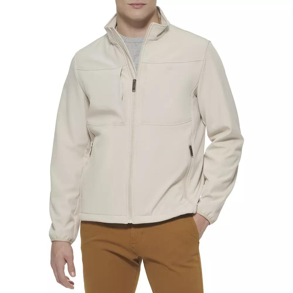 Mens Dockers Softshell Stand Collar Jacket Green Product Image