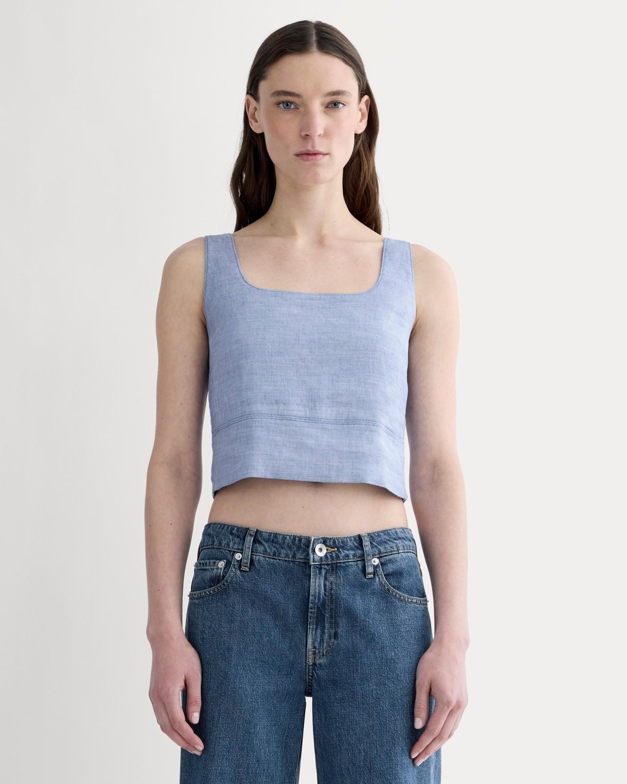 Womens Square Tank in Stretch Linen by Everlane Product Image