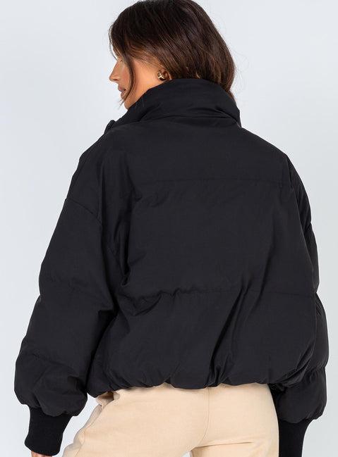 Abe Puffer Jacket Black Product Image