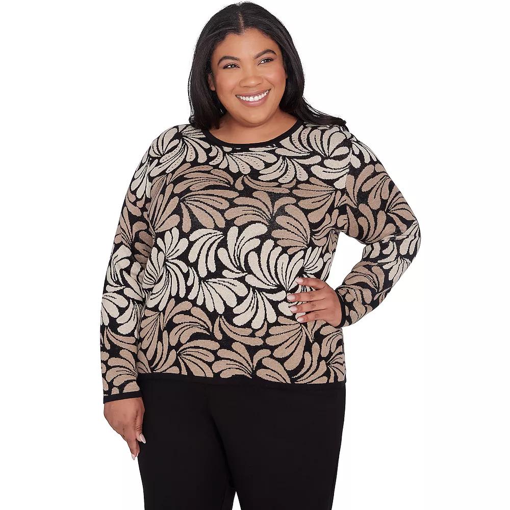 Plus Size Alfred Dunner Geometric Ombre Scroll Top, Women's, Size: 1XL Product Image