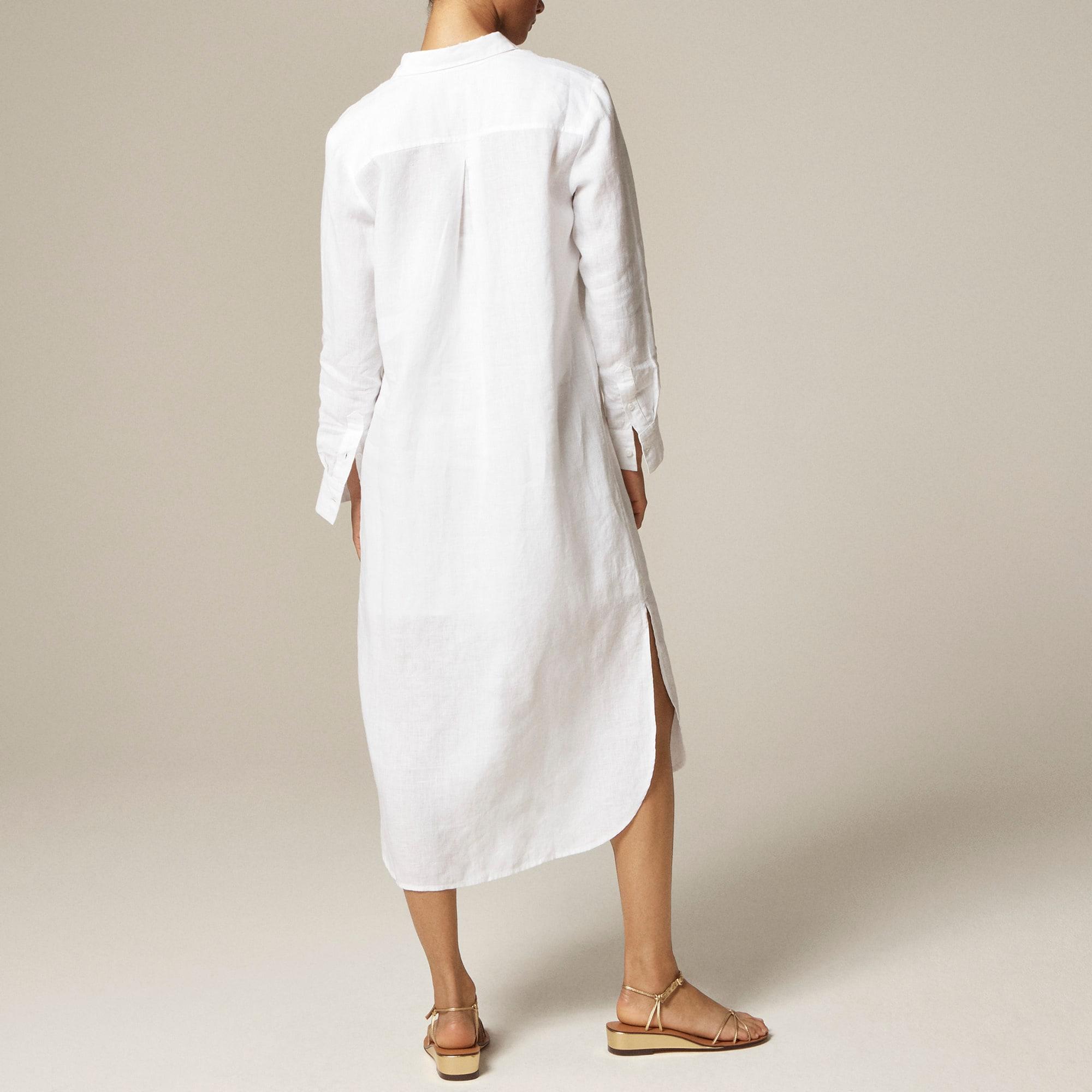 Tunic shirtdress in linen Product Image